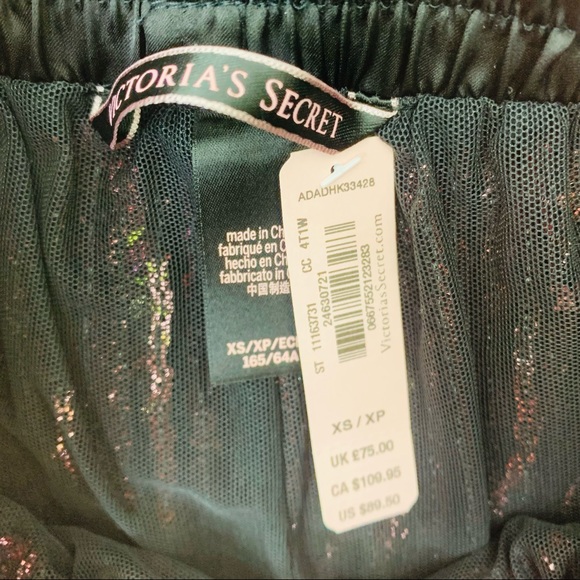 VICTORIA’S SECRET Pink Gold Black Allover Sequin Wide Leg Pajama Lounge Pants XS - Picture 8 of 11